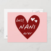 De rode Beste ooit T-shirts Nani en de Giften van Briefkaart (Voorkant / Achterkant)