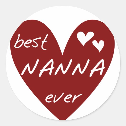 De rode Beste ooit t-shirts Nanna en de Giften van Ronde Sticker (Voorkant)
