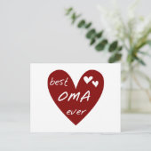 De rode Beste ooit T-shirts Oma en de Giften van Briefkaart (Staand voorkant)