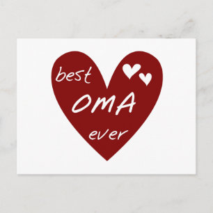 De rode Beste ooit T-shirts Oma en de Giften van Briefkaart