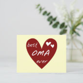 De rode Beste ooit T-shirts Oma en de Giften van Briefkaart (Staand voorkant)