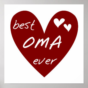 De rode Beste ooit T-shirts Oma en de Giften van h Poster