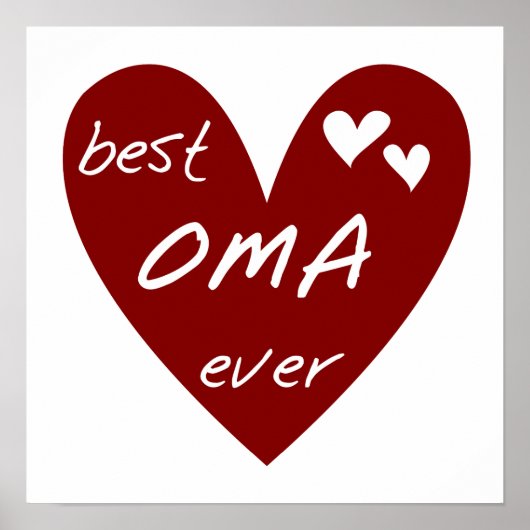 De rode Beste ooit T-shirts Oma en de Giften van h Poster (Voorkant)