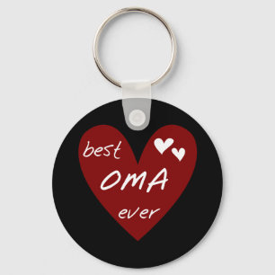 De rode Beste ooit T-shirts Oma en de Giften van Sleutelhanger