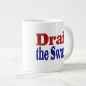 De rode blauwe halve tekst van het moeras tekenen grote koffiekop (Voorkant rechts)