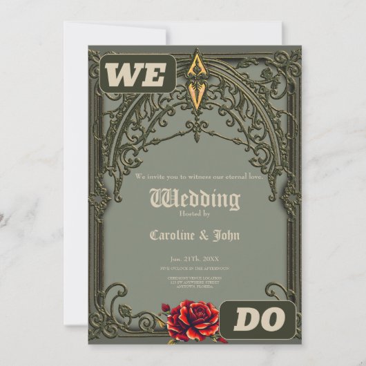De rode bloem, de bloesem van genegenheid. kaart (Voorkant)