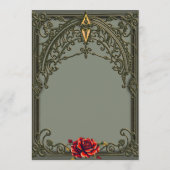De rode bloem, de bloesem van genegenheid. menu (Achterkant)