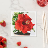 De rode Bloem van de Hibiscus Servetten (Insitu)