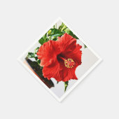 De rode Bloem van de Hibiscus Servetten (Hoek)