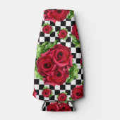 De rode BloemenLiefde Geruite Rockabilly van het Flesjeskoeler (Voorkant)