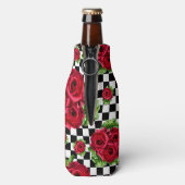 De rode BloemenLiefde Geruite Rockabilly van het Flesjeskoeler (Fles Achterkant)