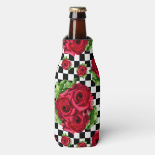 De rode BloemenLiefde Geruite Rockabilly van het Flesjeskoeler