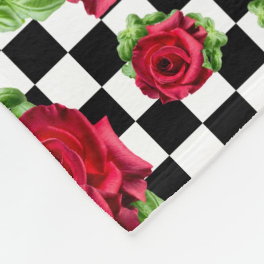 De rode BloemenLiefde Rockabilly van het Boeket Fleece Deken (Hoek)