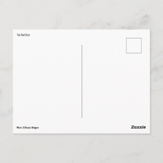 De Rode Boat Briefkaart (Achterkant)