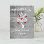 De rode Boom van Harten sparen de Datum aankondigi Aankondiging (Staand voorkant)