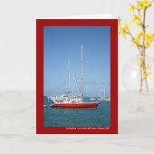 De rode Boot Kaart (Gele Bloem)