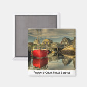 De rode boot, Peggy's Cove, Nova Scotia Magneet (Voorkant / Achterkant)