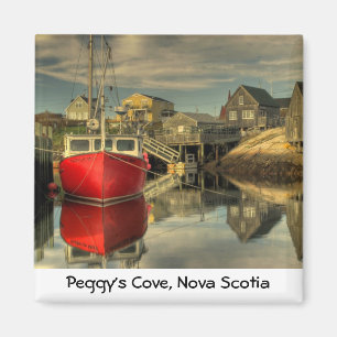 De rode boot, Peggy's Cove, Nova Scotia Magneet