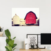 De Rode Brievenbus van de Barn {u hebt postreeks} Poster (Thuiskantoor)
