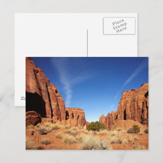 De rode Canion van de Rots Briefkaart (Voorkant / Achterkant)