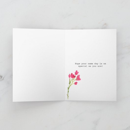 De rode Dag van de Naam van de hibiscusbloem Kaart (Binnen)