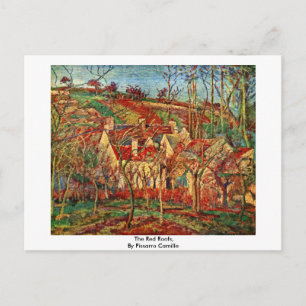 De rode daken, van Pissarro Camille Briefkaart