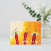 De Rode, De Hete, De Chili Briefkaart (Staand voorkant)