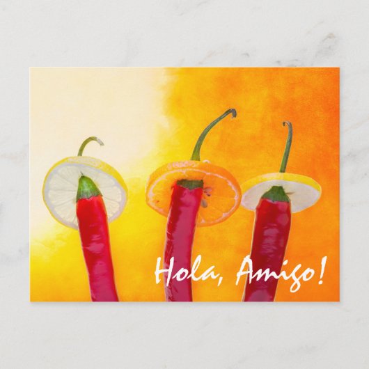 De Rode, De Hete, De Chili Briefkaart (Voorkant)