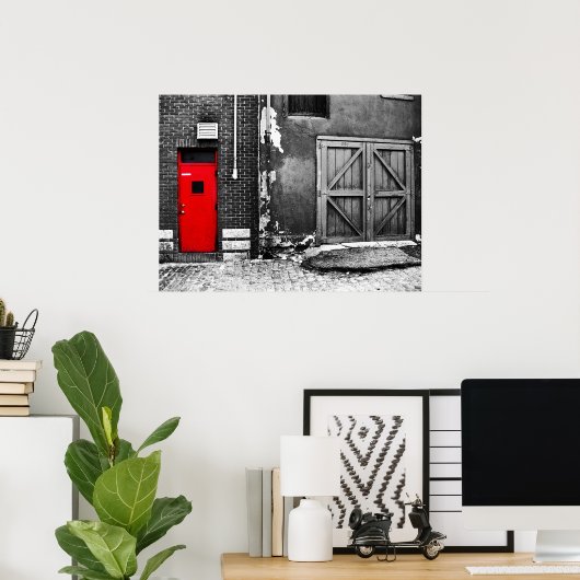 De rode deur poster (Thuiskantoor)