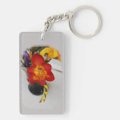 De rode diepheid sleutelhanger (achterkant)