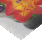 De rode diepheid tafelkleed (Gekanteld)