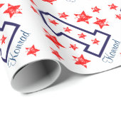 De RODE Douane van de Verjaardag van STERREN Cadeaupapier (Rol Hoek)