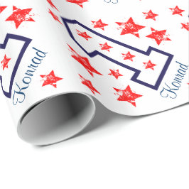 De RODE Douane van de Verjaardag van STERREN Cadeaupapier