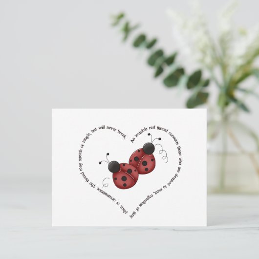 De rode draad briefkaart (Staand voorkant)