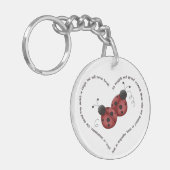 De Rode Draad, Oude Chinese Spreuk - Lieveheersbee Sleutelhanger (Voorkant Links)