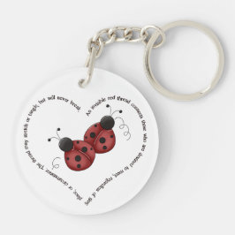 De Rode Draad, Oude Chinese Spreuk - Lieveheersbee Sleutelhanger