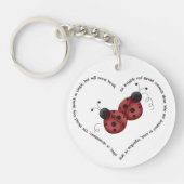 De Rode Draad, Oude Chinese Spreuk - Lieveheersbee Sleutelhanger (Voorkant)