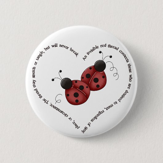 De rode draad ronde button 5,7 cm (Voorkant)