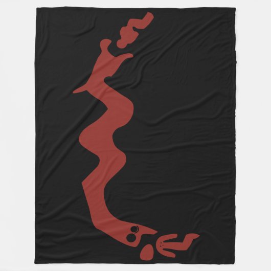 De rode draak fleece deken (Voorkant)