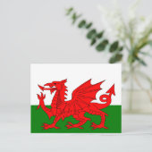 De rode draak (vlag van Wales) Briefkaart (Staand voorkant)