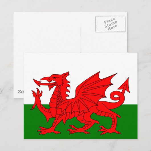 De rode draak (vlag van Wales) Briefkaart (Voorkant / Achterkant)