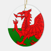 De rode Draak [Vlag van Wales] Keramisch Ornament (Links)