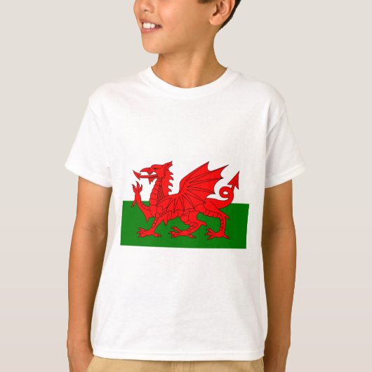 De rode draak (vlag van Wales) T-shirt (Voorkant)