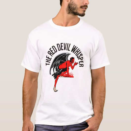 De Rode Duivel Fluistert T-shirt (Voorkant)