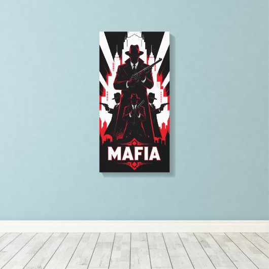 De rode eed canvas afdruk (Insitu (Houten vloer))