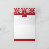 De rode Eerste Kerstkaarten van de Foto van het Feestdagen Kaart (Binnen)