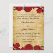 de rode eiffeltoren die het huwelijk van Parijs u Kaart (Achterkant)