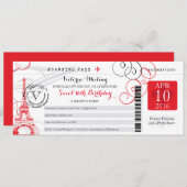 De rode Eiffeltoren van Parijs | Sweet 16 Verjaard Kaart (Voorkant / Achterkant)