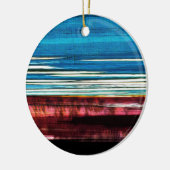 De Rode En Blauwe Storing 3 - Abstracte Kunst Keramisch Ornament (Links)