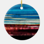De Rode En Blauwe Storing 3 - Abstracte Kunst Keramisch Ornament (Achterkant)